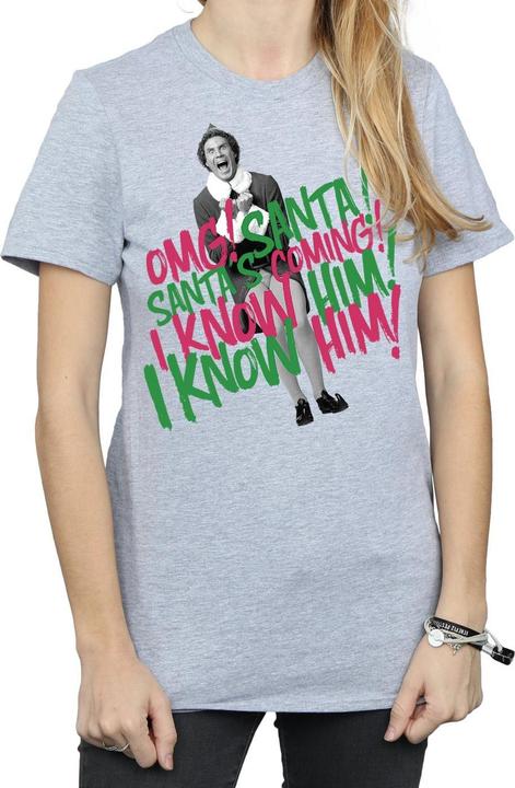 Immagine prodotto Elf Santa's Coming Maglietta Ampia Donna (L)