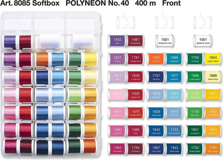 Actual product image Madeira Embroidery thread Polyneon 40 suitcase (400 m)