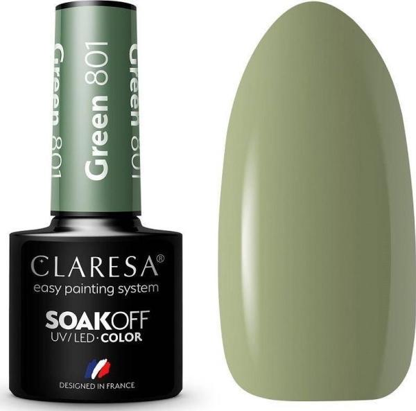 Produktbild Claresa Soak Off UV/LED Green hybrid polish 801 5g (Green, UV-Gel Lack)