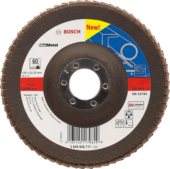 Produktbild Bosch Professional Zubehör Fächerschleifscheibe X551 Expert for Metal, gewinkelt, 125 mm, 60 (60)