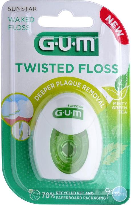 Sunstar Gum GUM Twisted Floss Zahnseide 30m gewachst (30 m)