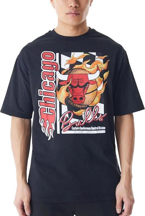 New Era NBA Oversized Shirt - FLAME Chicago Bulls - L (L)