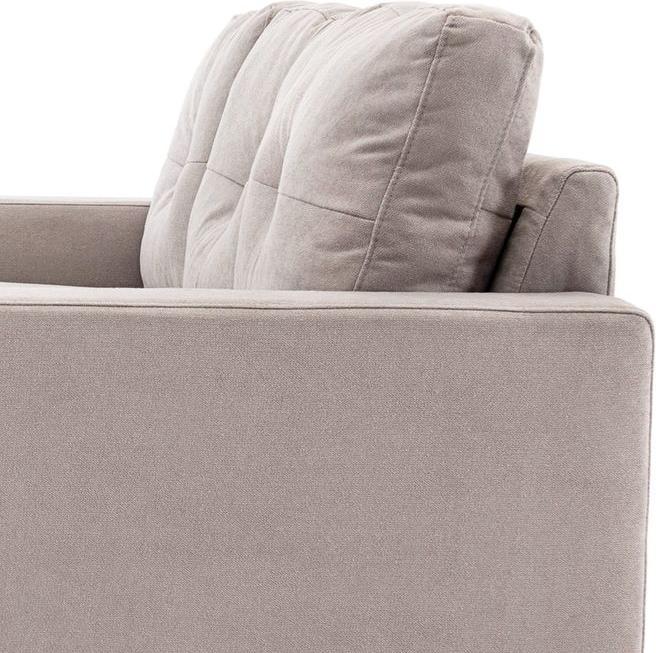 Immagine prodotto Swisshandel24 Divano angolare a L, divano angolare in look lino, set di divani con chaise longue per 3 persone (Divano ad angolo)