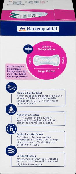 Immagine prodotto dm Jessa Panty Liners Active Shape Fragranza fresca (Fodere per mutande)