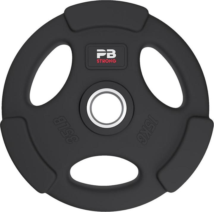 Image du produit Perform Better PB Strong Disque d'haltères à 3 poignées caoutchouté noir (pcs) (1 x 15 kg)