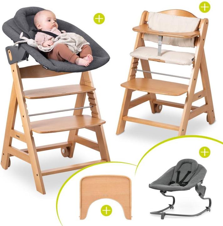Image du produit Hauck Chaises hautes Beta Plus Natural 5-pièces Newborn Set - Chaise haute + (Chaise haute)