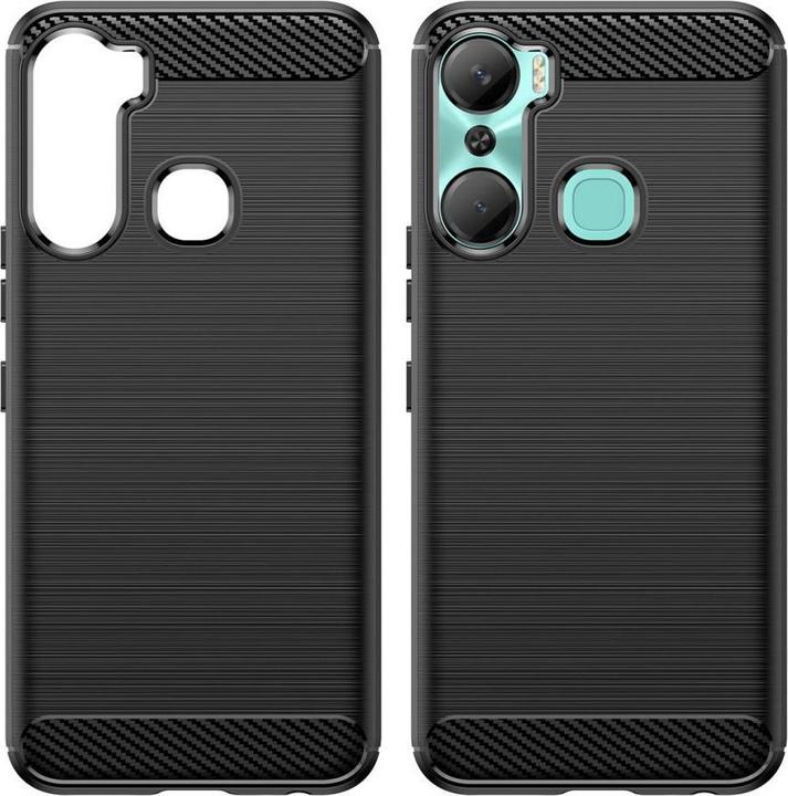 Produktbild Hurtel Carbon Case case for Infinix Hot 12 Pro flexible silicone carbon cover black (Infinix Note 12 Pro)