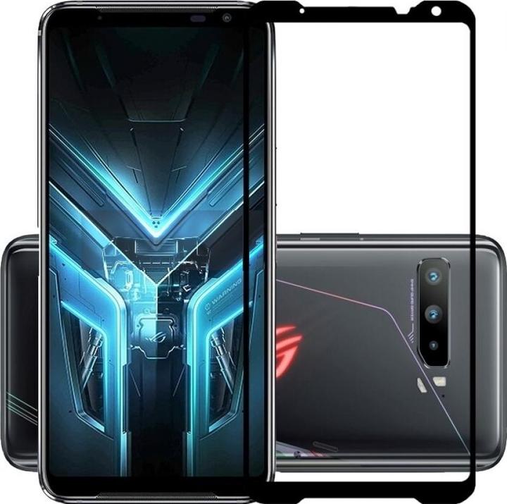 Actual product image Screenguard Asus ROG Phone 3 Full Screen Protective Glass Film 2.5D 9H (1 Piece, Asus ROG Phone III)