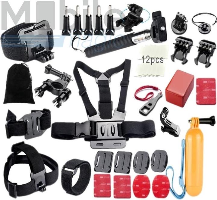 Hermex 40in1 Équipement de caméra d'action pour GoPro Hero 6 / 5 / 4 / Session 3+ / 3 / 2 / 1 / Xiaomi Yi (GoPro Hero 4, GoPro Hero 5, GoPro Hero6 Noir)