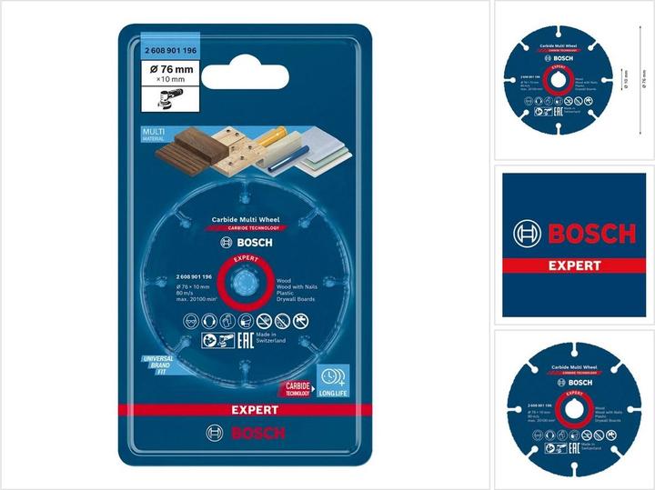 Produktbild Bosch Professional Zubehör EXPERT Carbide Multi Wheel Trennscheibe, 76 mm, 10 mm
