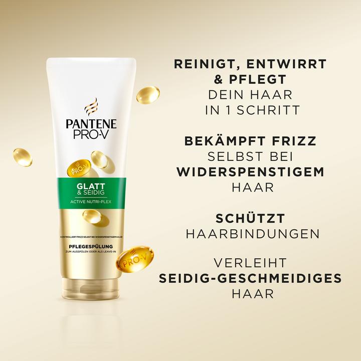 Actual product image Pantene Pro-V Active Nutri-Plex Glatt & Seidig Spülung (350 ml)
