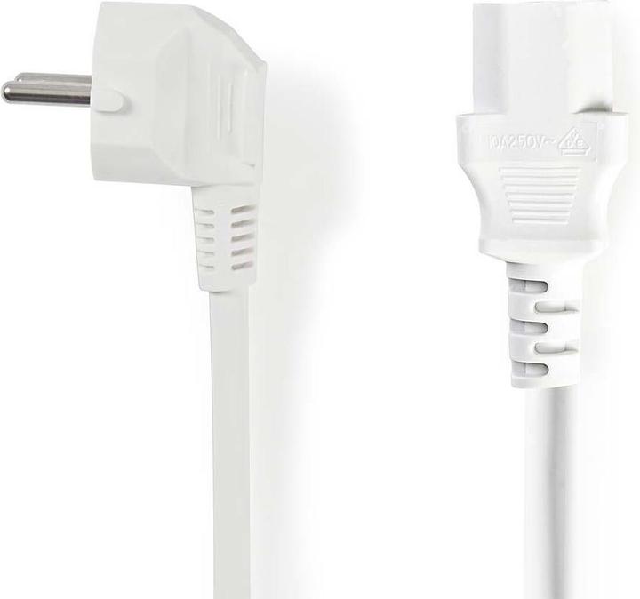 Produktbild Nedis CEGP10000WT100 Netzkabel Schuko-Stecker, angewinkelt - IEC-320-C13 10 m Weiss (10 m)