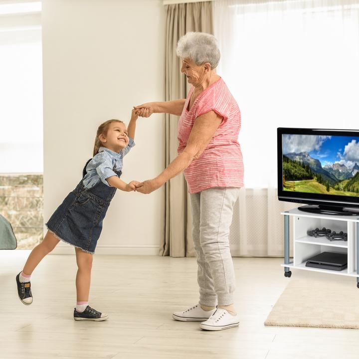 Image du produit Relaxdays Meuble TV sur rouettes et compartiments (60 x 40 x 45 cm)