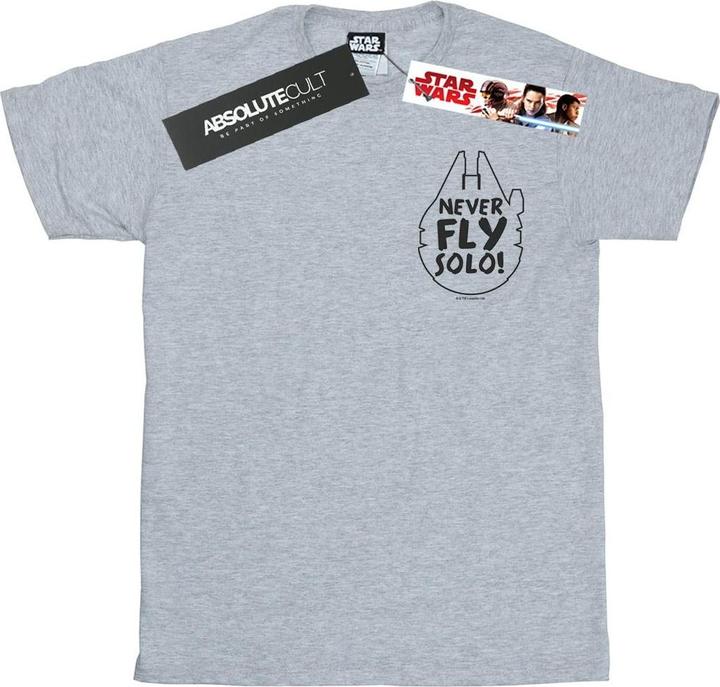 Immagine prodotto Star Wars Never Fly Solo Maglietta Uomo (L)