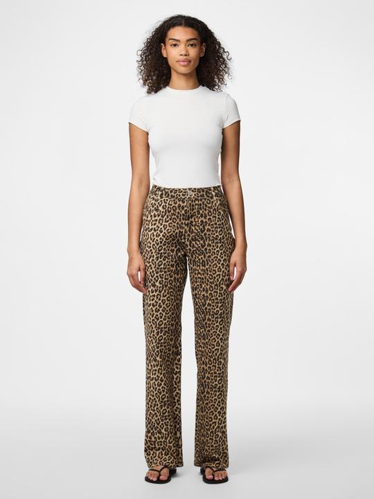 Produktbild Pieces PCSALUME HW Leoprint Straight Fit Jeans (29)