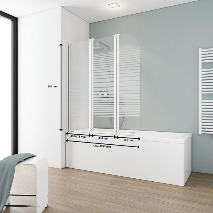Actual product image Schulte Bath attachment, 3-piece (125 cm, 124.50 cm, 140 cm)