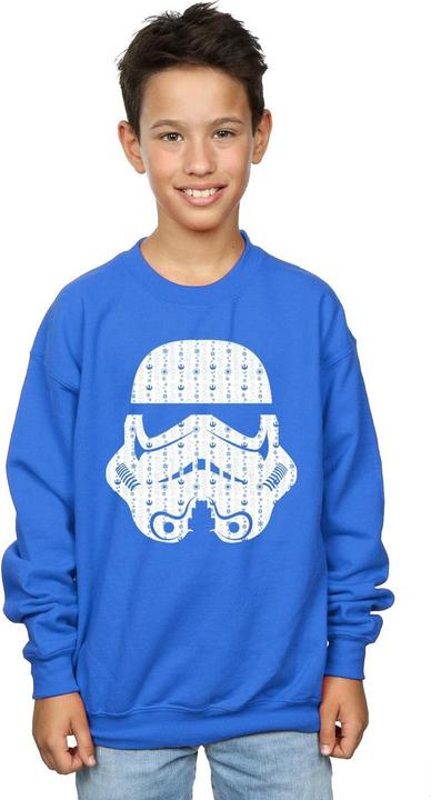 Actual product image Star Wars Boys Christmas Stormtrooper Helmet Sweatshirt (152, 158)