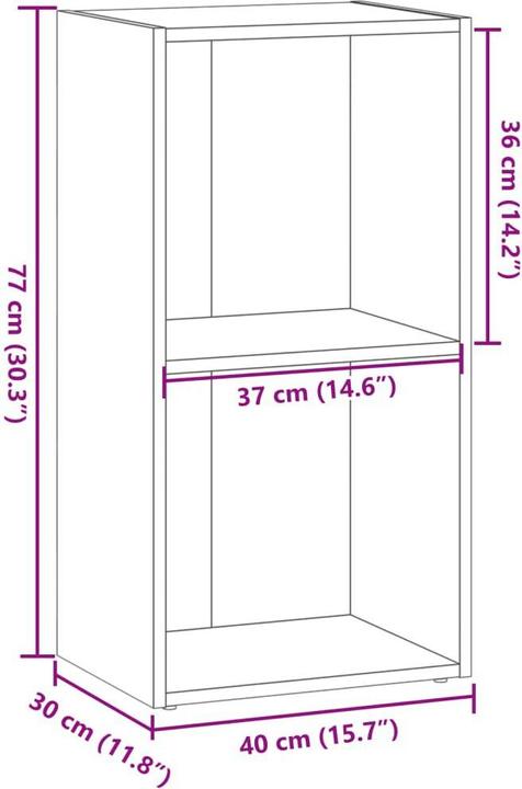 Produktbild VidaXL Bücherregal (30 x 40 x 77 cm)