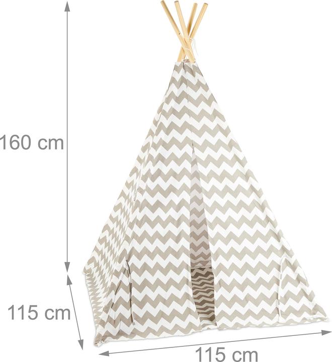 Actual product image Relaxdays Play Tent Teepee, Wigwam Bag