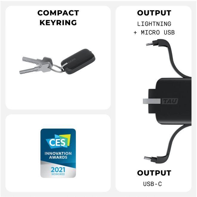 Actual product image Rolling Square External battery for TAU 1400 mAh, USB-C (1400 mAh, 5 W)