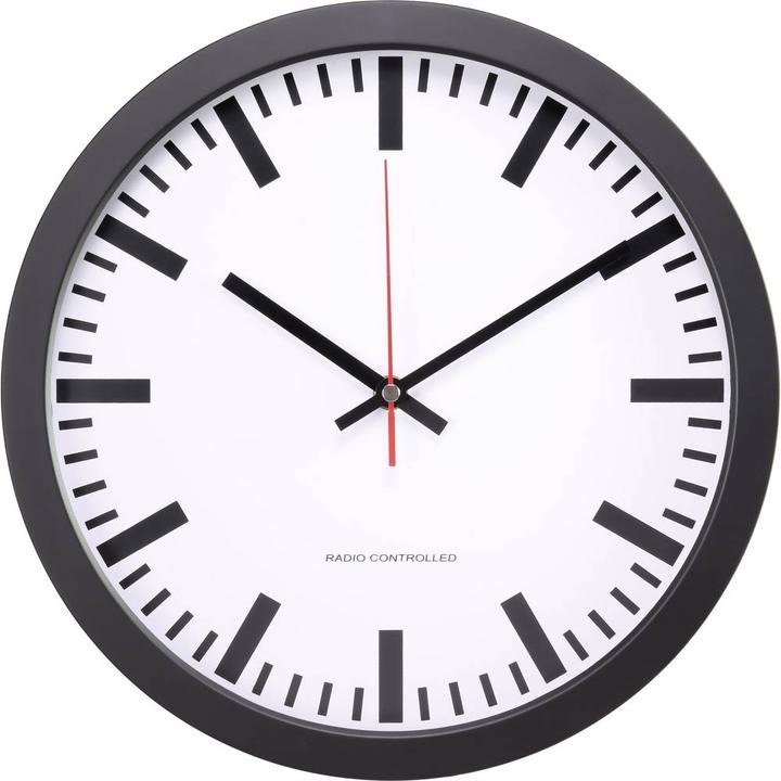 No Name MXP301201 Horloge murale sans fil 300 mm x 45 mm Noir (30 cm)