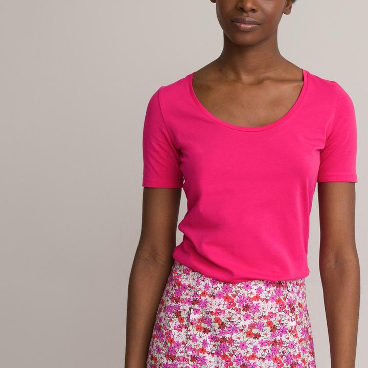 Produktbild La Redoute Collections T-Shirt mit rundem Ausschnitt (S)