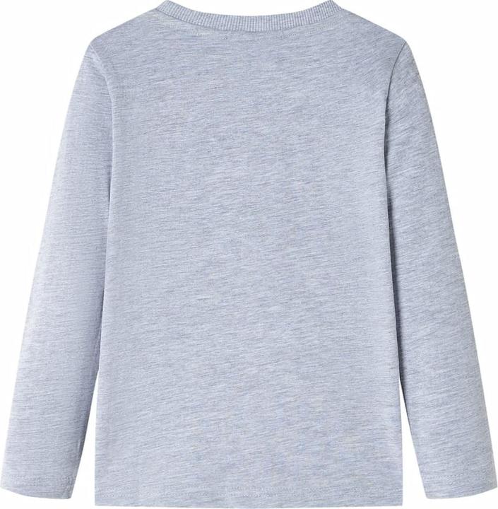 Actual product image VidaXL Children's long-sleeved shirt grey melange 104,Material: 95 (104)