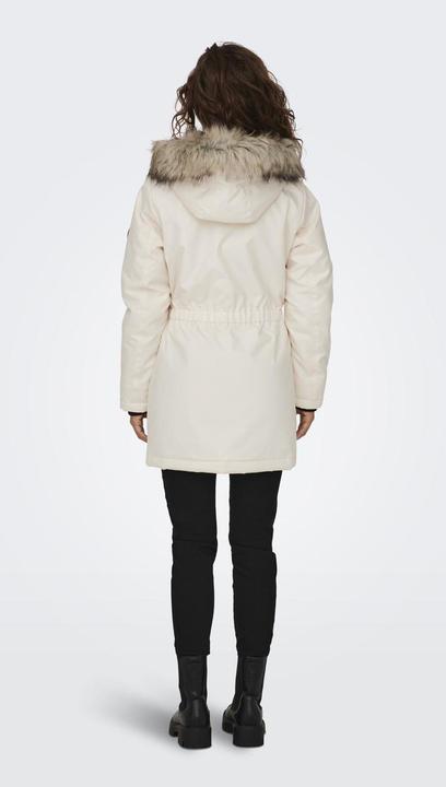 Produktbild Only Kapuze mit abnehmbarem Kunstfell-Rand Gerippte Ärmelbündchen Parka Langer Parka (XS)