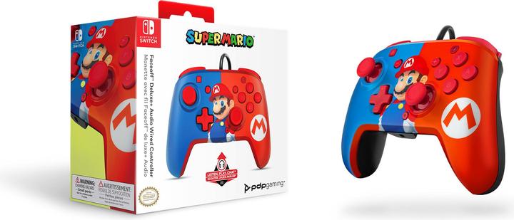 Actual product image PDP Faceoff Deluxe + Audio Mario (Switch)