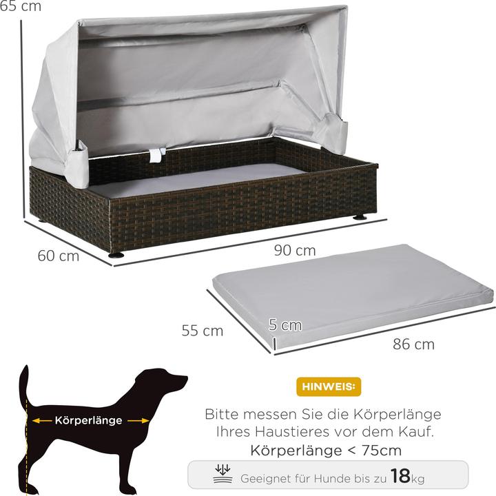 Image du produit PawHut Niche pour chien avec coussin (Niche pour chien)