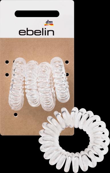 Actual product image dm ebelin Hair ties spiral small transparent (Hair tie)