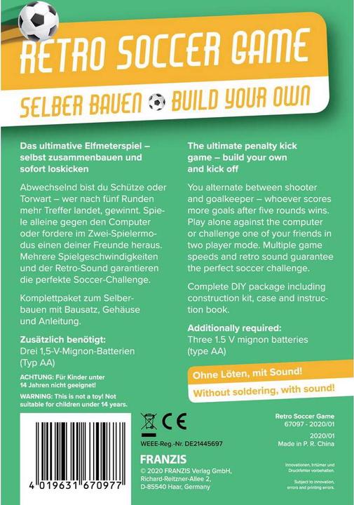 Produktbild Franzis Retro Soccer Game selber bauen