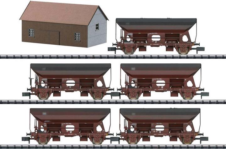 Actual product image MiniTrix N Goods wagon set DB side unloading wagon