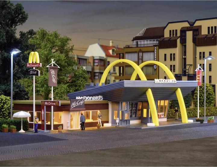 Produktbild Vollmer H0 McDonald's Schnellrestaurant mit McCafé