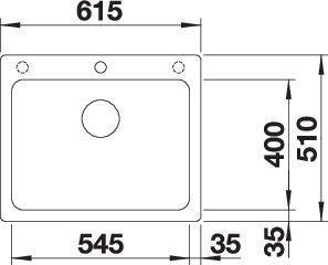 Image du produit Blanco NAYA 6 (Accessoires pour éviers, 61.50 cm, 51 cm)
