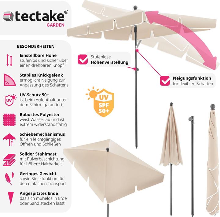 Actual product image tectake Parasol (1.25 m)