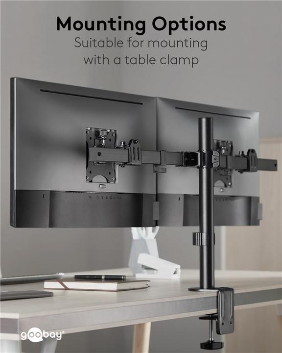 Actual product image Goobay Doppel-Monitorhalterung (Table, 32")
