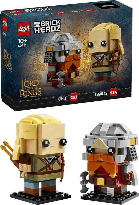 Image du produit LEGO Seigneur des Anneaux Legolas et Gimli (40751, LEGO Brickheadz)