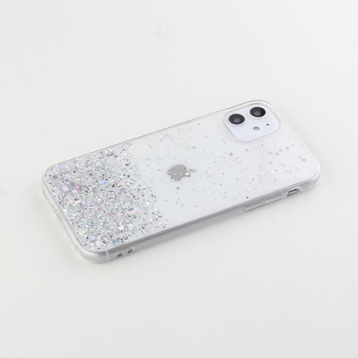 Image du produit PhoneLook Coque Gel paillettes argentées avec anneau (Apple iPhone XR)
