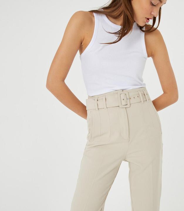 Produktbild La Redoute Collections Röhrenhose mit Gürtel (36)