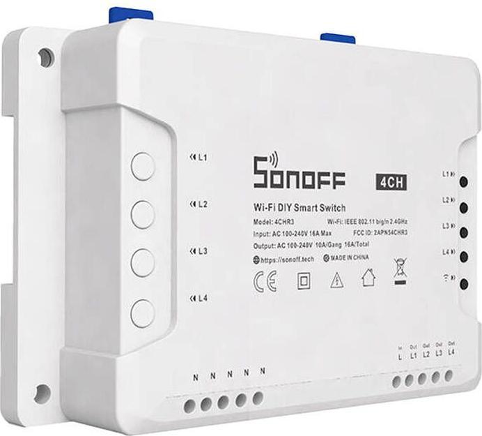 Actual product image Sonoff 4CHR3 - 4-gang Wi-Fi Smart Switch (Switch actuator)