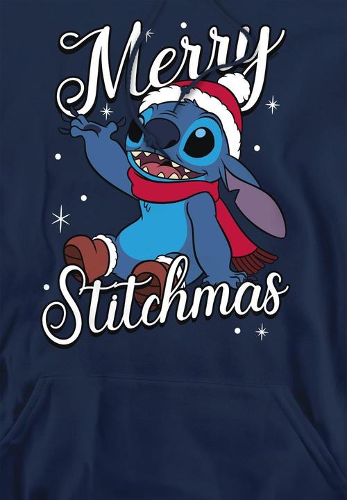 Actual product image Lilo & Stitch Mens Merry Stitchmas Hoodie (M)