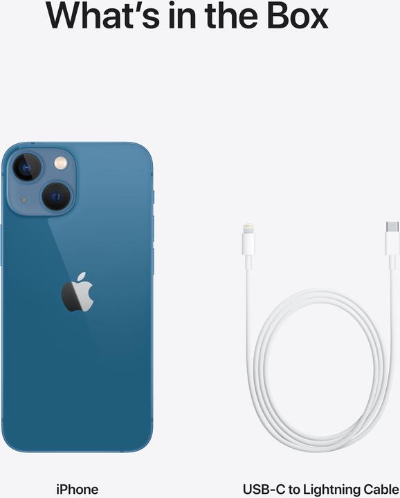 Produktbild Apple iPhone 13 mini (256 GB, Blue, 5.40", SIM + eSIM, 12 Mpx, 5G)
