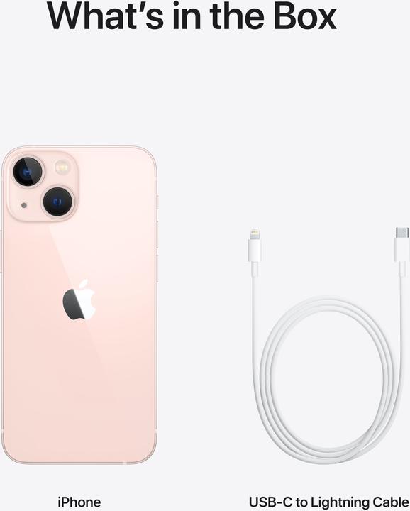 Actual product image Apple iPhone 13 mini (128 GB, Pink, 5.40", SIM + eSIM, 12 Mpx, 5G)