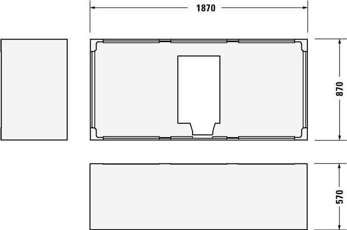 Actual product image Duravit Tub support for 700299 (187 cm, 187 cm)