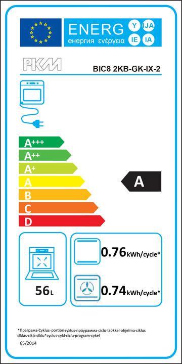 Label énergétique PKM Herdset BIC 8 2KB GK IX-2