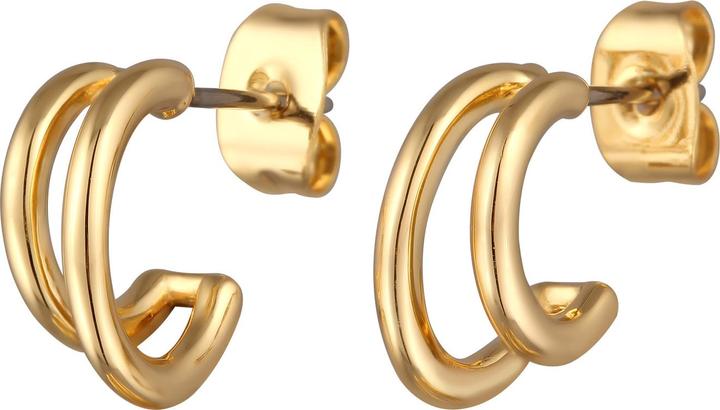Image du produit Elli Boucles d'oreilles Demi-créoles Double rangées Boucles d'oreilles Femme Couleur Or (Laiton)