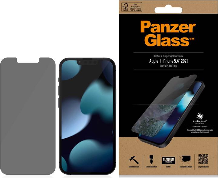 Productafbeelding PanzerGlass Privacy (1 Stuk, Apple iPhone 13 mini)