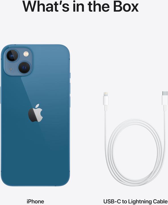 Actual product image Apple iPhone 13 (128 GB, Blue, 6.10", SIM + eSIM, 12 Mpx, 5G)
