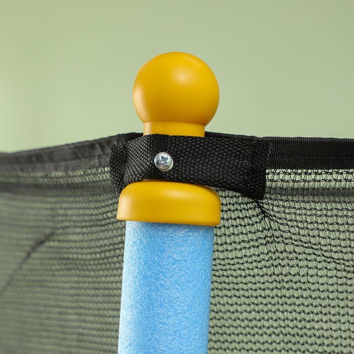 Actual product image Swisshandel24 Kinder Trampolin Ø140 cm, Trampolin für Kinder 3-10 Jahre, Gartentrampolin, blau (140 cm)